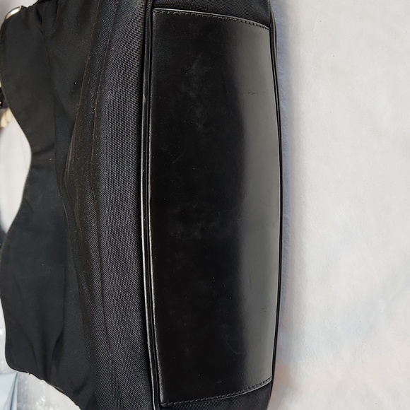 Gucci Bamboo Black Nylon Small Tote with Leather Trim - Picture 2 of 11